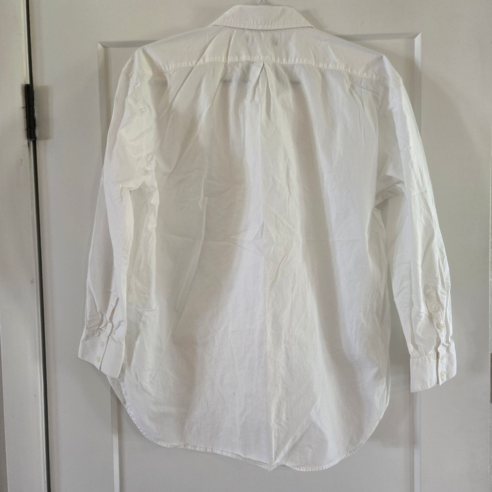 Banana Republic Shirt Womans Medium White 100% Cotton Button Down Pocket - Picture 8 of 9